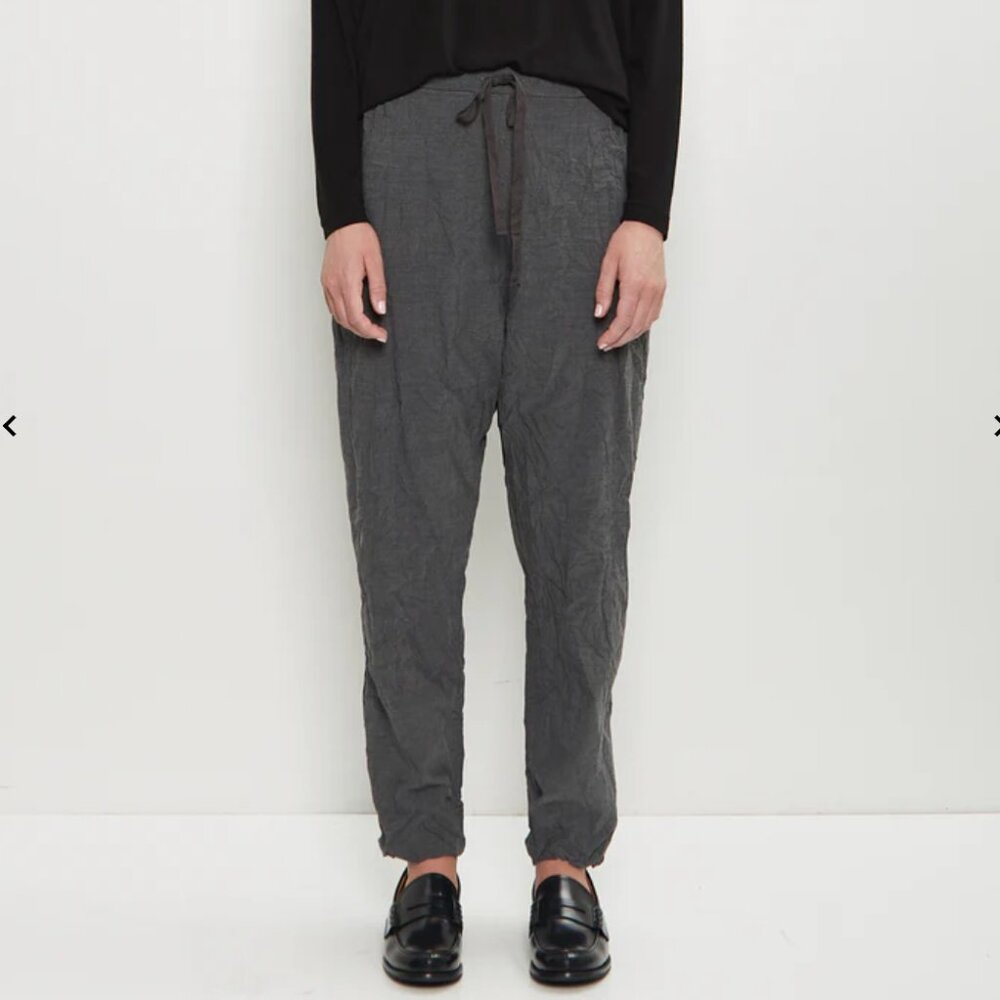 Pas de Calais Stretch Easy Drawstring Pants — Grey XS - Picture 9 of 9